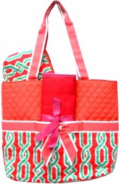 Quilted Diaper Bag-GUA2121/CORAL